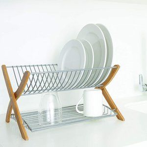 Umbra, Natural/Nickel  Folding Drying Dish Raci